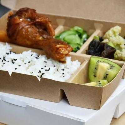 Νέο προϊόν 2025 5 πλέγματα συσκευασία Deli Lunch Box μικρό Kraft Paper κουτί μπισκότα κουτί γεύμα κουτί φαγητού