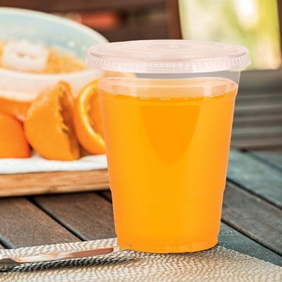 Σαφές μίας χρήσης πλαστικό φλυτζάνι 16Oz με το καπάκι αυλακώσεων