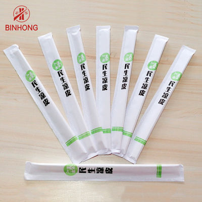 Φυσικά Chopsticks μπαμπού διδύμων μίας χρήσης για τα εστιατόρια, τυπωμένη ύλη πελατών