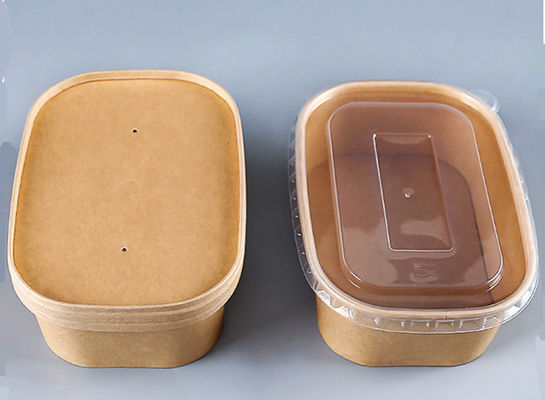 Ορθογώνιο κιβώτιο Bento 500ml 650ml 750ml 1000ml ρυζιού εγγράφου της Kraft