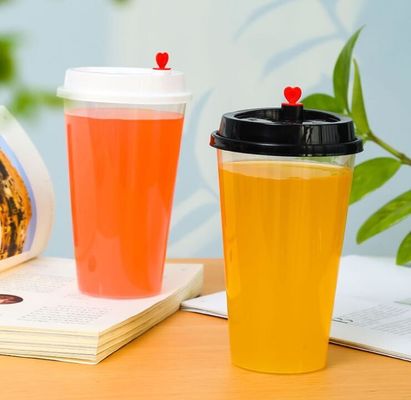 Μίας χρήσης πλαστική εκτύπωση Vasos 16oz 500ml συνήθειας φλυτζανιών τσαγιού PP χυμού Milkshake