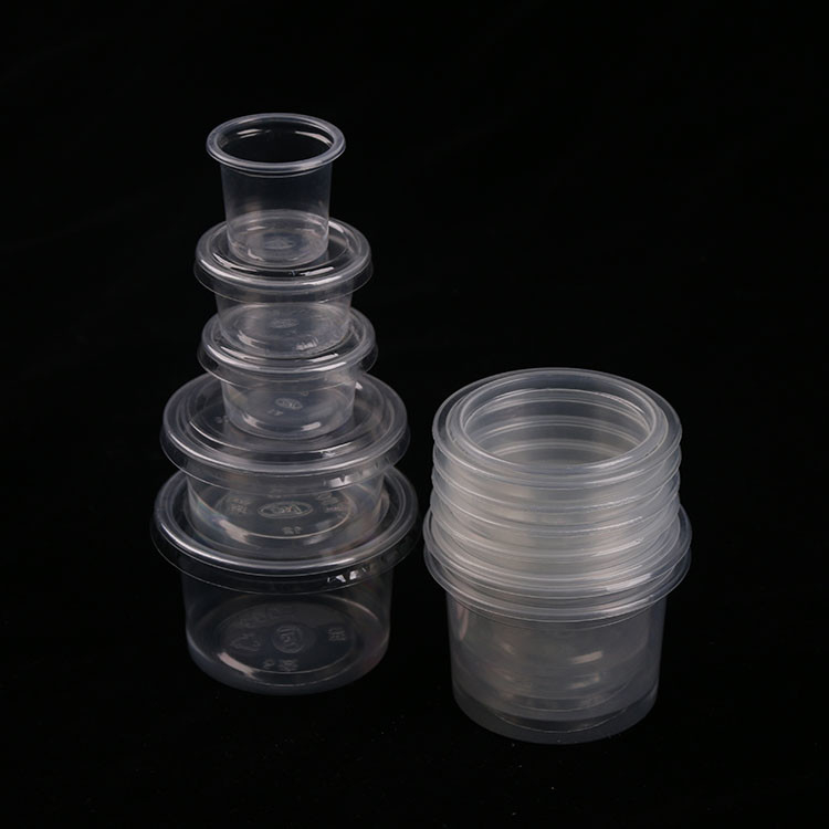 Μίνι φλυτζάνι σαφές 1oz 3oz 4.5oz σάλτσας PP πλαστικό μίας χρήσης