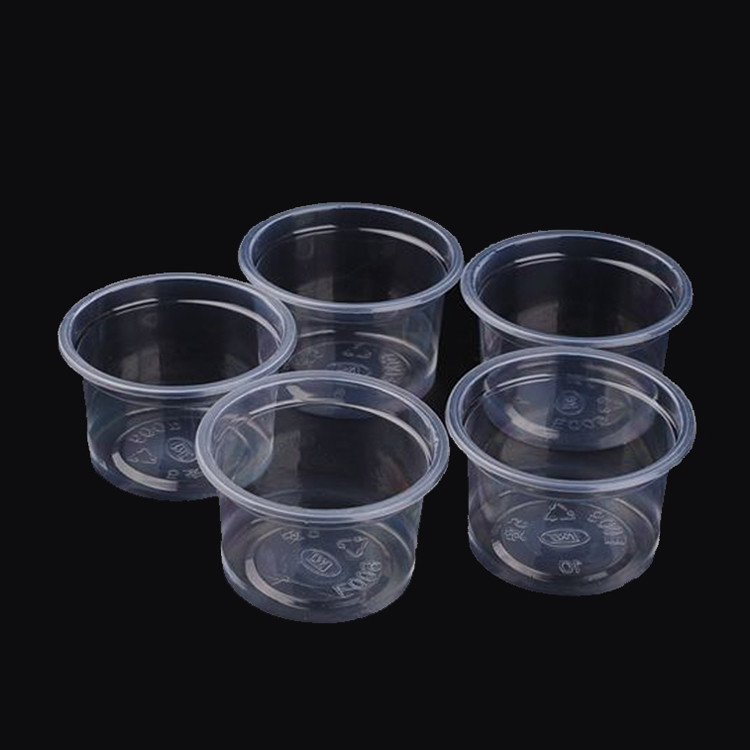 Μίνι φλυτζάνι σαφές 1oz 3oz 4.5oz σάλτσας PP πλαστικό μίας χρήσης