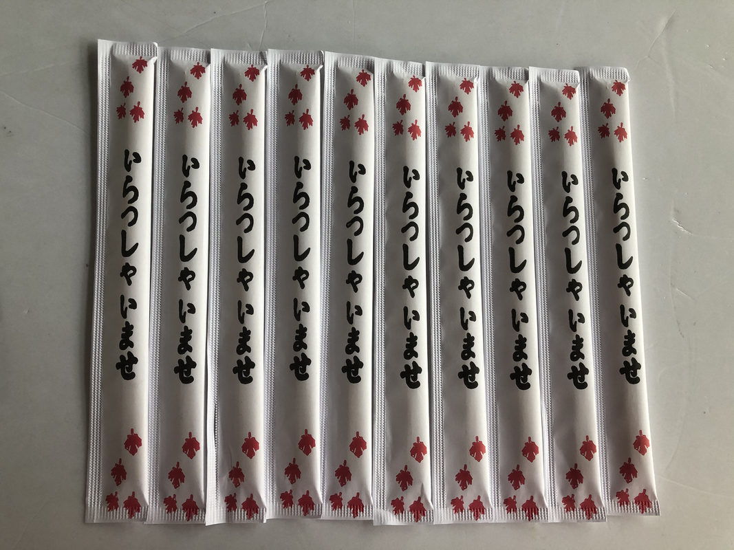 Chopsticks μπαμπού Dispossable ΔΙΔΥΜΩΝ 24CM με το πλήρες έγγραφο που τυλίγεται για τα κινεζικά τρόφιμα