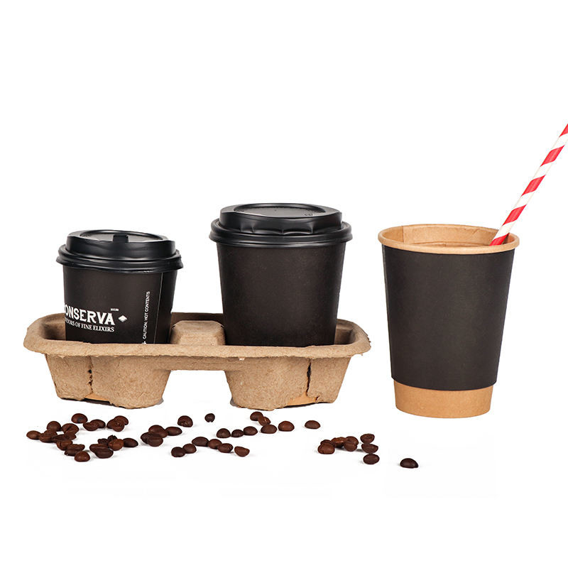 3-22oz μίας χρήσης ενιαίο φλυτζάνι εγγράφου του Κραφτ τοίχων για τον καφέ & τα ζεστά ποτά