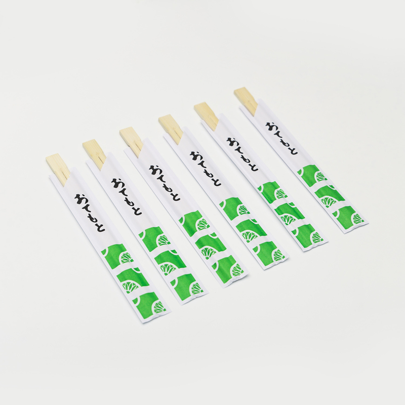 Επιτραπέζια σκεύη Household Bamboo Chopsticks Μίας χρήσης Στρογγυλό προσαρμοσμένο χάρτινο κάλυμμα