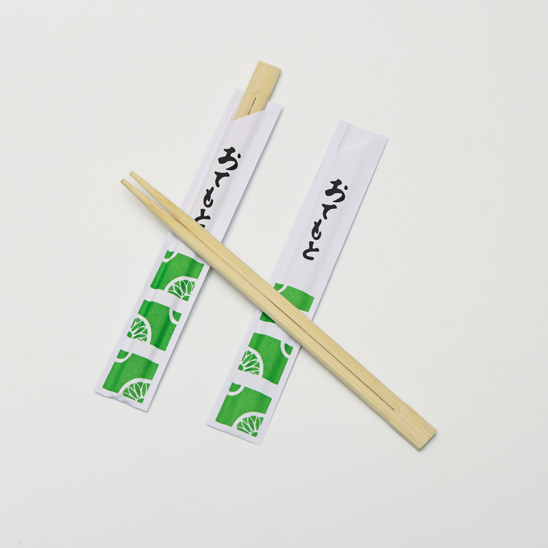 Επιτραπέζια σκεύη Household Bamboo Chopsticks Μίας χρήσης Στρογγυλό προσαρμοσμένο χάρτινο κάλυμμα