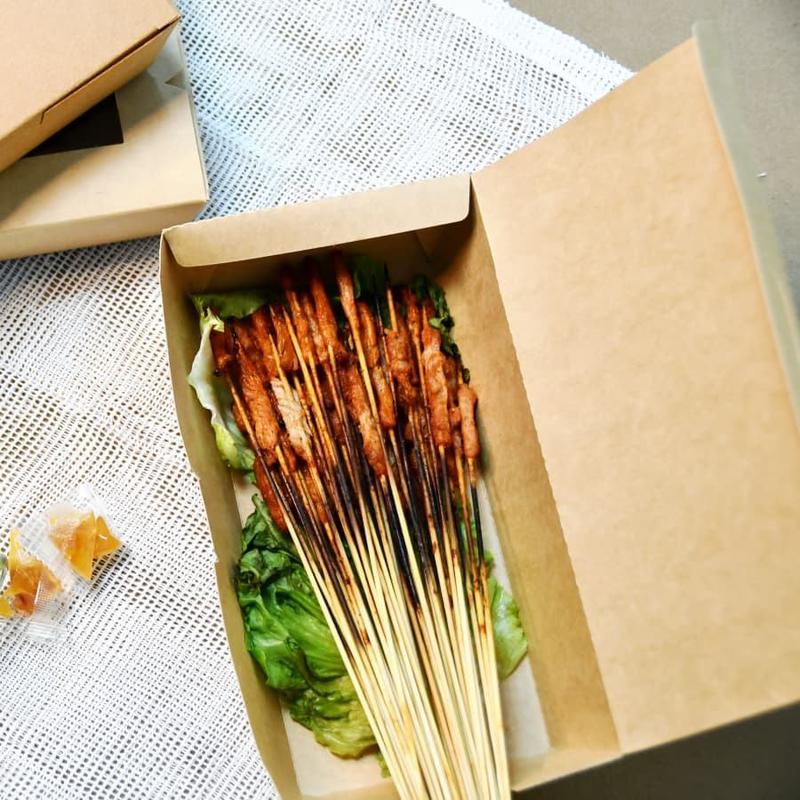 Νέο προϊόν 2025 5 πλέγματα συσκευασία Deli Lunch Box μικρό Kraft Paper κουτί μπισκότα κουτί γεύμα κουτί φαγητού