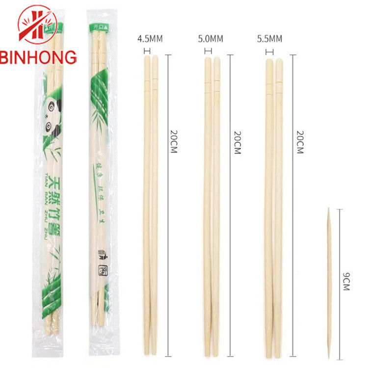 Στρογγυλό χρώμα 18cm φύσης μίας χρήσης Chopsticks μπαμπού