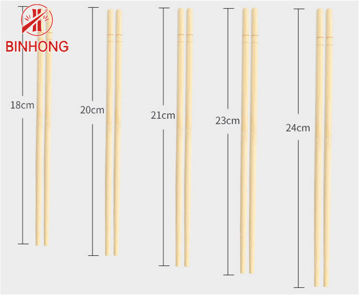 Στρογγυλό χρώμα 18cm φύσης μίας χρήσης Chopsticks μπαμπού