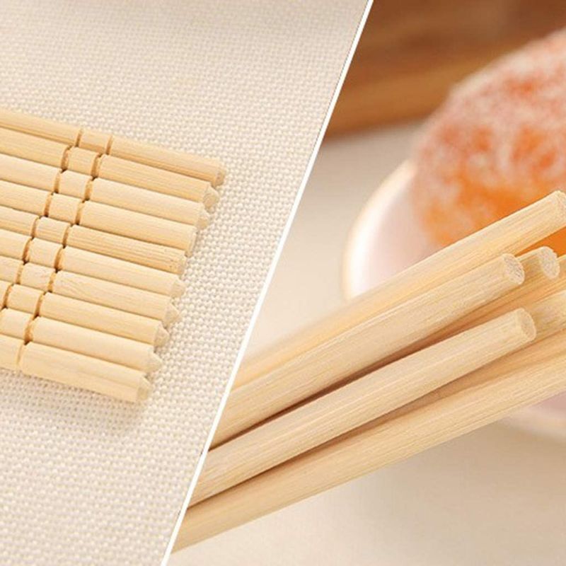 Φυσικό μπαμπού γύρω από Chopsticks λογότυπων συνήθειας 5.0mm*20cm