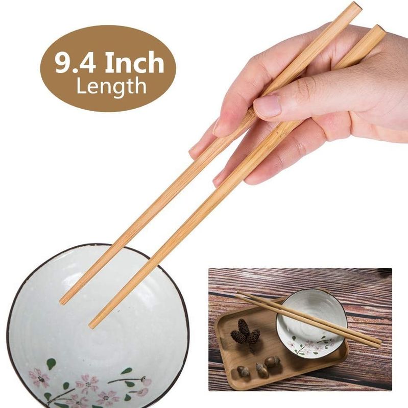Ανθρακωμένα Chopsticks μπαμπού 24cm τετραγωνικά μίας χρήσης