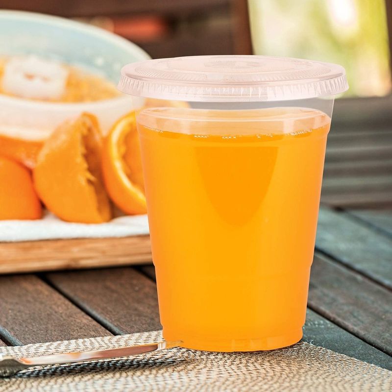Σαφές μίας χρήσης πλαστικό φλυτζάνι 16Oz με το καπάκι αυλακώσεων