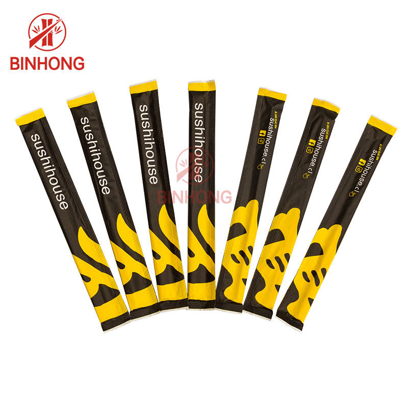 Chopsticks μπαμπού Dispossable ΔΙΔΥΜΩΝ 24CM με το πλήρες έγγραφο που τυλίγεται για τα κινεζικά τρόφιμα