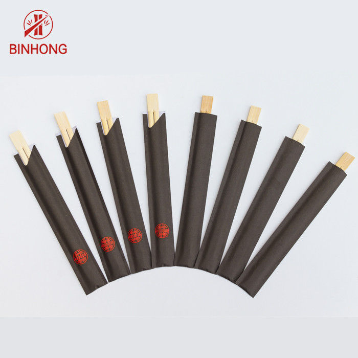 Μίας χρήσης Chopsticks σουσιών μπαμπού 21cm με το μανίκι εγγράφου