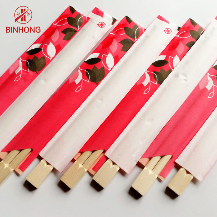 Chopsticks μπαμπού 20cm μίας χρήσης κινεζικά με το μισό μανίκι εγγράφου