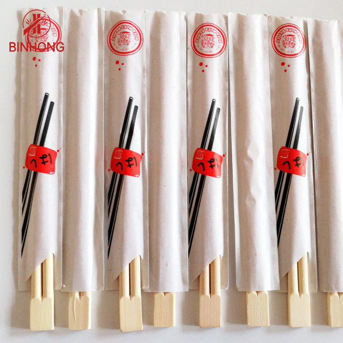 Chopsticks μπαμπού 20cm μίας χρήσης κινεζικά με το μισό μανίκι εγγράφου