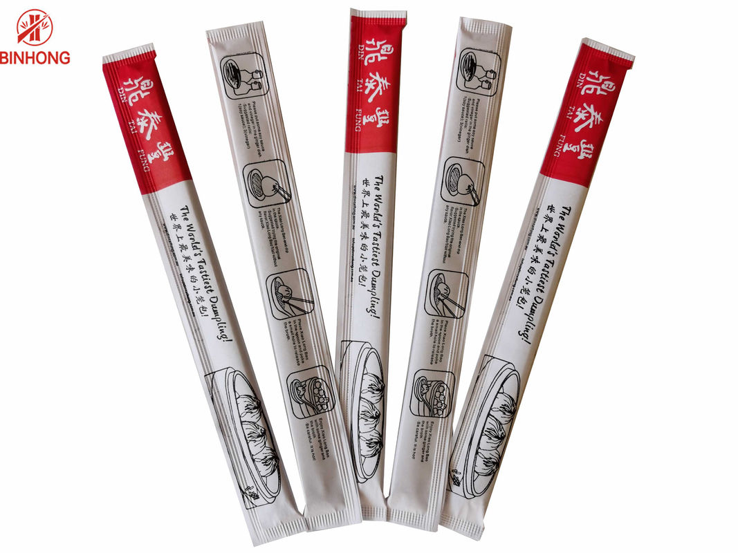 Προϊόν μίας χρήσης 21cm κινεζικά Chopsticks ISO9001 μπαμπού με την πλήρη συσκευασία εγγράφου