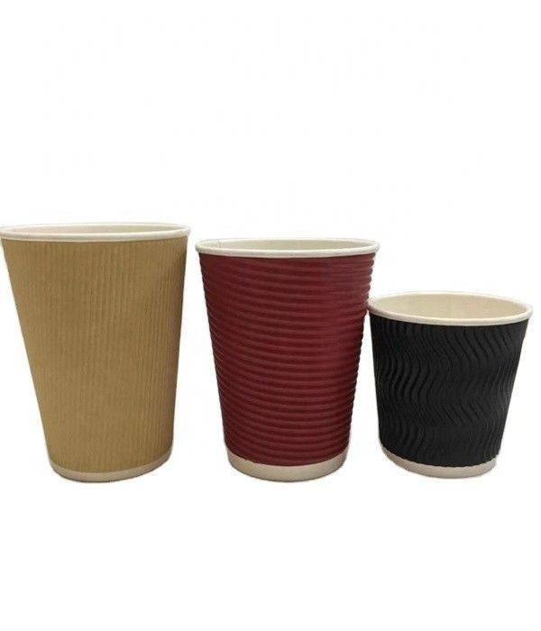 8oz μίας χρήσης φλυτζάνι εγγράφου καφέ κυματισμών βιοδιασπάσιμο