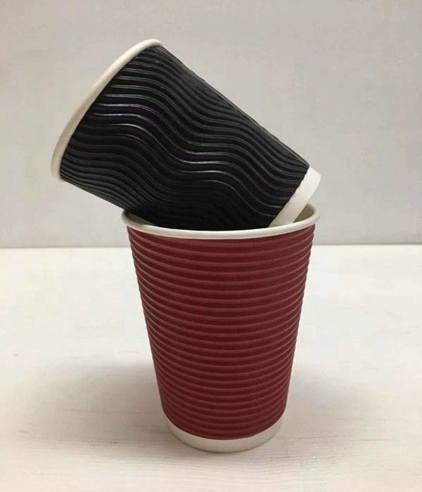 8oz μίας χρήσης φλυτζάνι εγγράφου καφέ κυματισμών βιοδιασπάσιμο