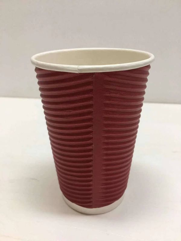 8oz μίας χρήσης φλυτζάνι εγγράφου καφέ κυματισμών βιοδιασπάσιμο