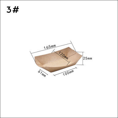 εμπορευματοκιβώτιο βαρκών εγγράφου 100 280 530ml Kraft για το λουλούδι ρυζιού κοτόπουλου