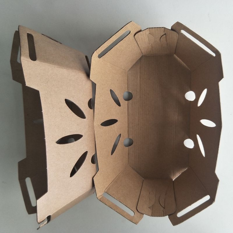 Ανακυκλώσιμος δίσκος φρούτων εγγράφου 350gsm Kraft με το καπάκι της PET