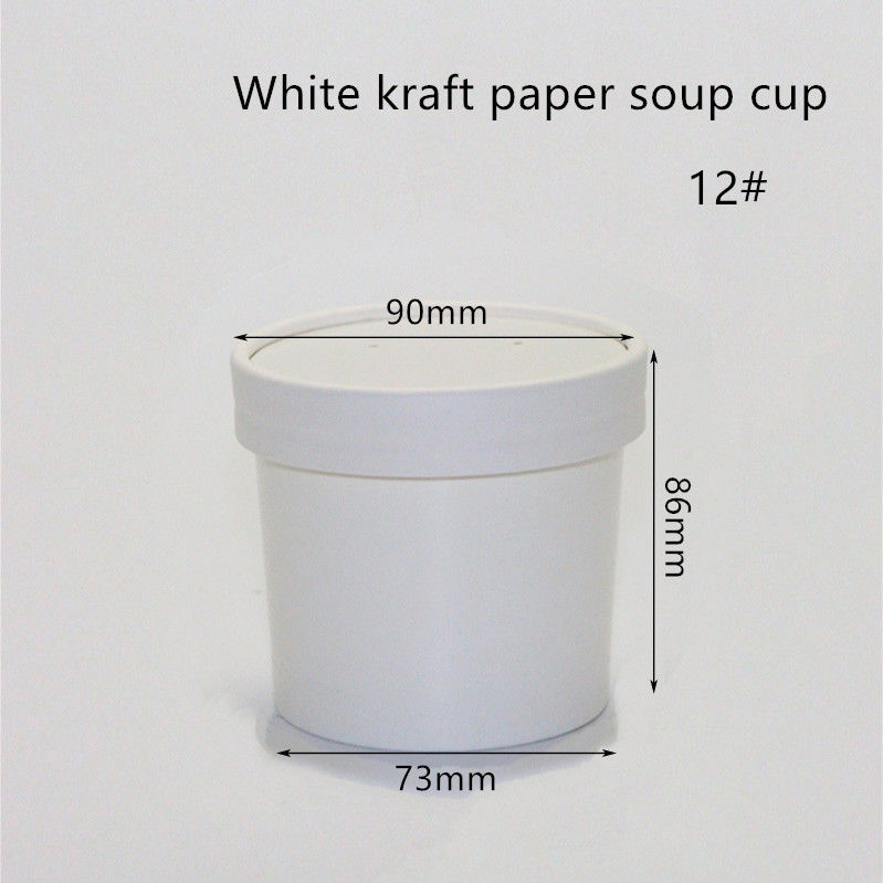 take-$l*away εμπορευματοκιβώτια Eco εγγράφου 12oz 16oz 320gsm άσπρα Kraft