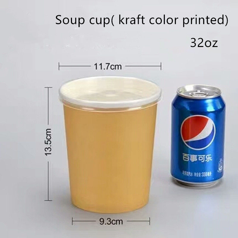 Ανθεκτικά καφετιά φλυτζάνια παγωτού της Kraft υγρασίας με τα διαφανή καπάκια