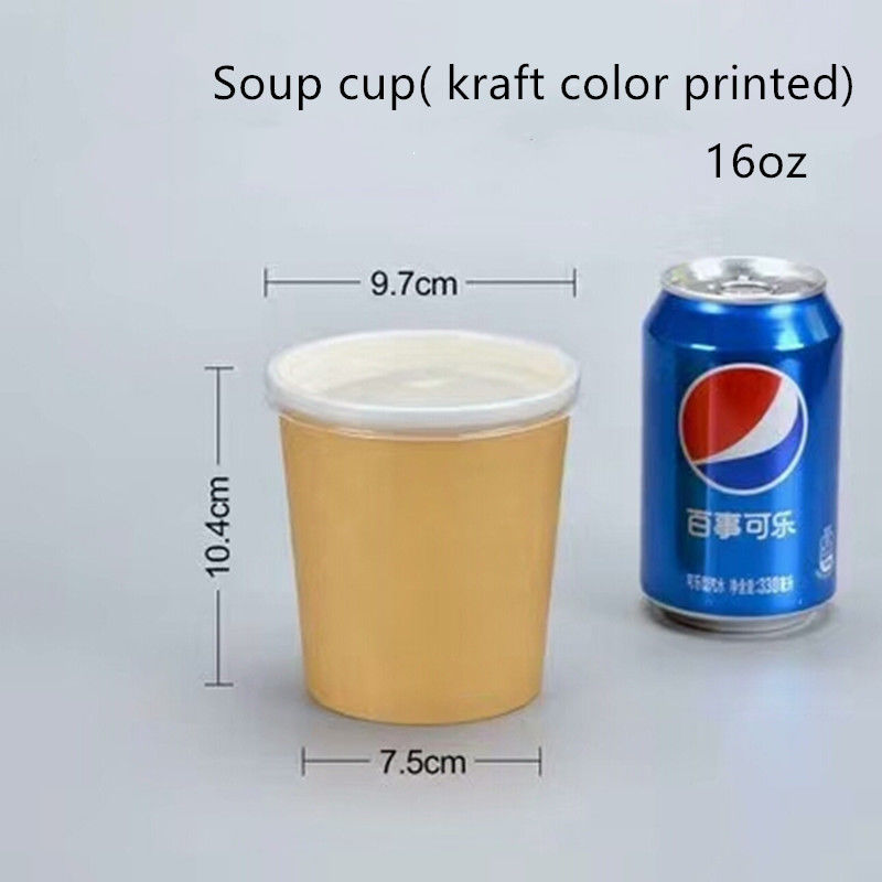 Ανθεκτικά καφετιά φλυτζάνια παγωτού της Kraft υγρασίας με τα διαφανή καπάκια