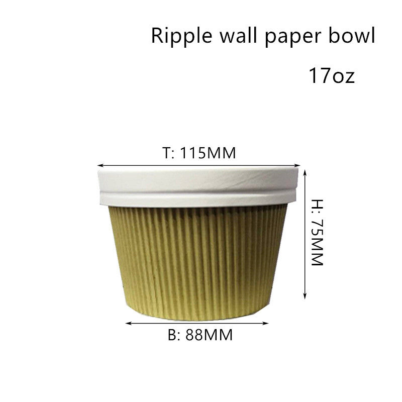 Θερμικό κύπελλο 350ml 520ml 720ml τροφίμων τοίχων κυματισμών