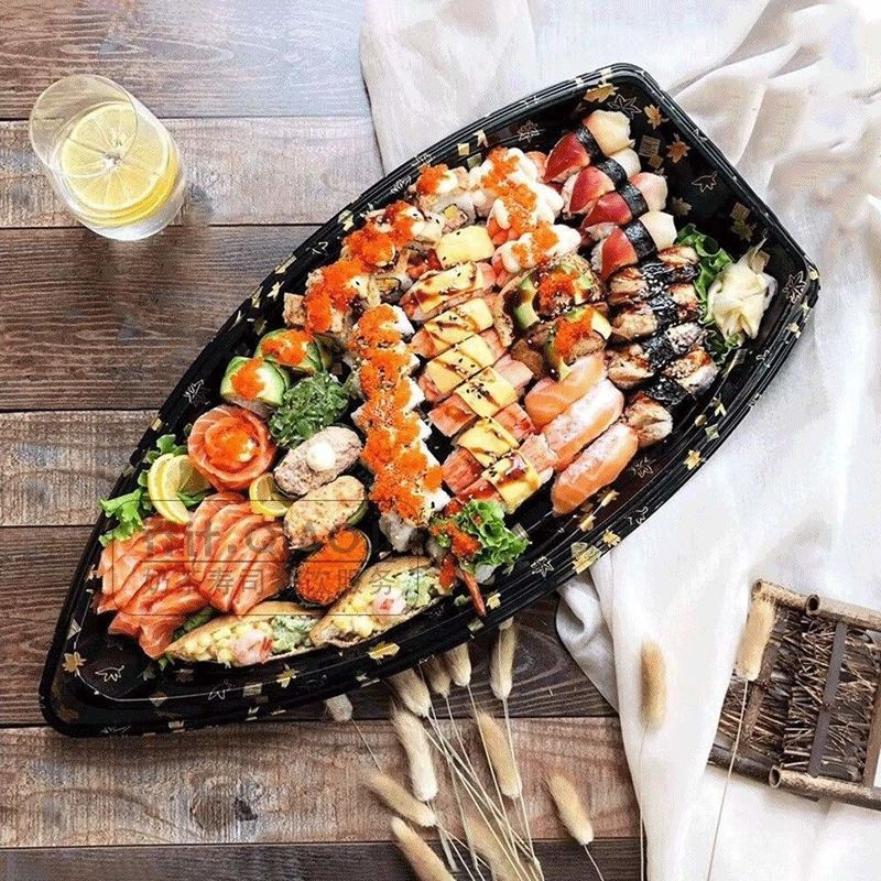 Ανακυκλώσιμη μίας χρήσης πλαστική Sashimi σουσιών πιατέλα