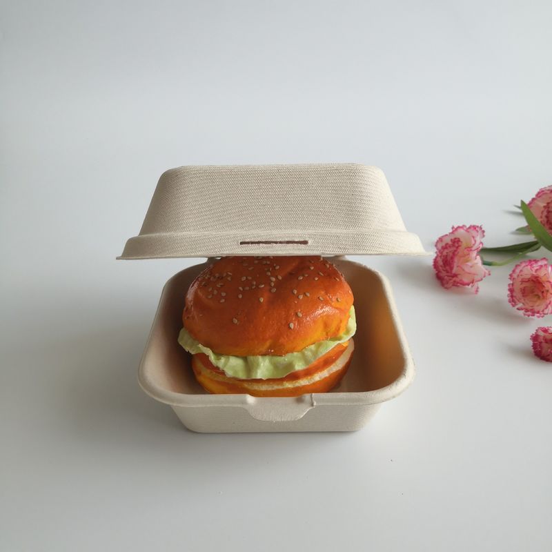 5 ίντσα Burger ζαχαροκάλαμων 6 ίντσας βιοδιασπάσιμο μίας χρήσης κιβώτιο