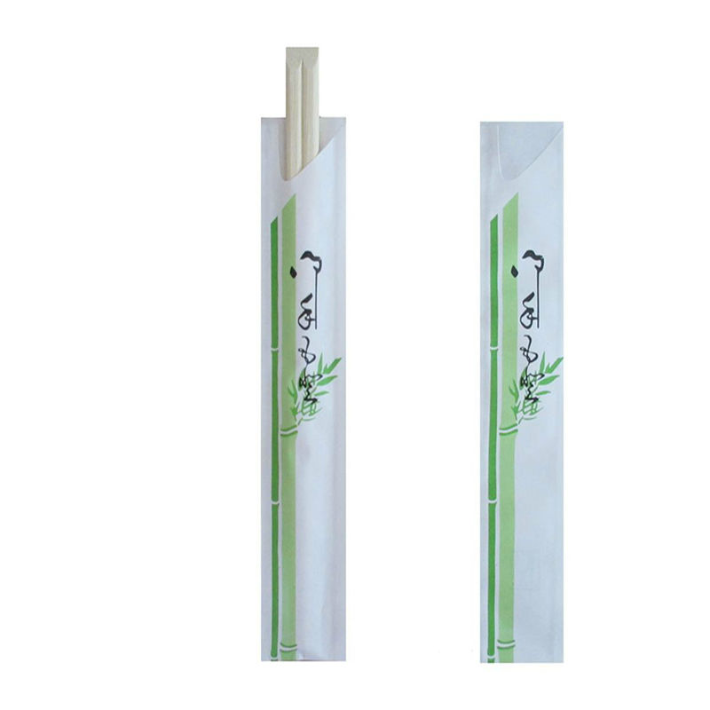 Προσαρμοσμένο λογότυπο Sushi Twin Tensoge Round Chopsticks Paper Opp τυλιγμένο