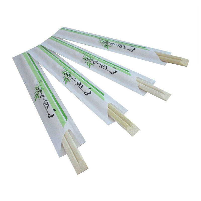 Προσαρμοσμένο λογότυπο Sushi Twin Tensoge Round Chopsticks Paper Opp τυλιγμένο