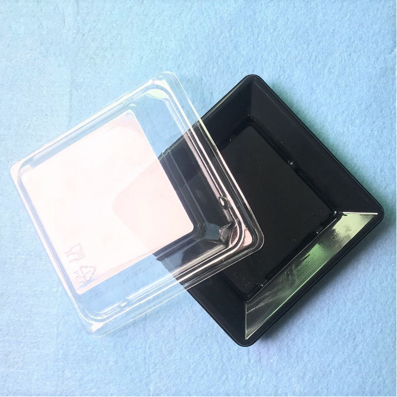 Stackable μίας χρήσης τετραγωνικές πιατέλες σάντουιτς CP πλαστικές
