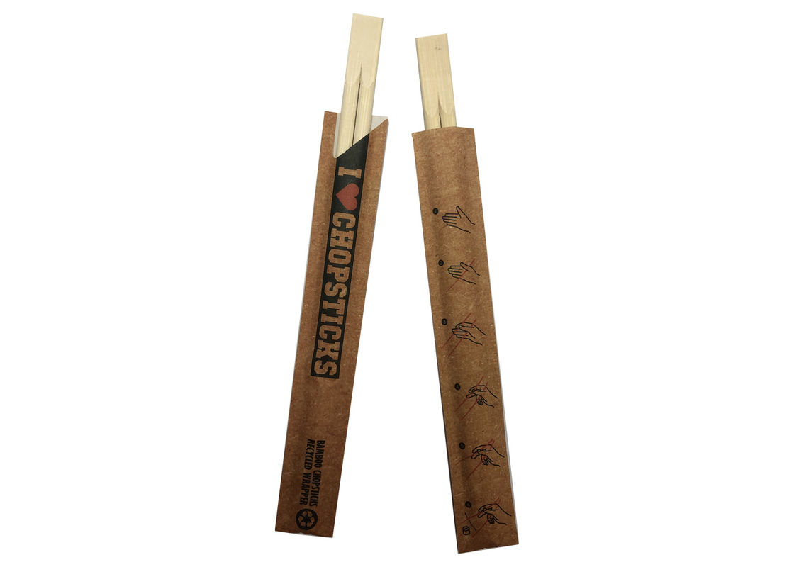 Φιλική φύση 21cm Eco μίας χρήσης Chopsticks μπαμπού διδύμων με το μανίκι