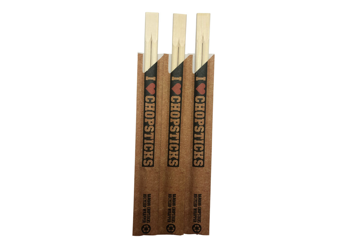 Φιλική φύση 21cm Eco μίας χρήσης Chopsticks μπαμπού διδύμων με το μανίκι
