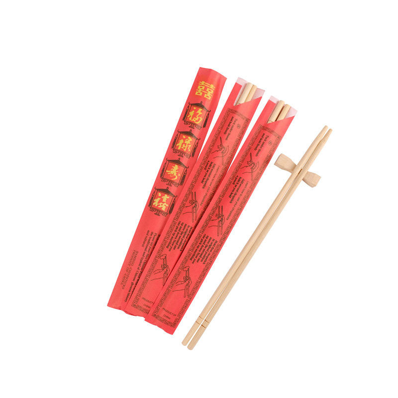 100% φυσικά στρογγυλά μίας χρήσης Chopsticks μπαμπού με το ημι μανίκι εγγράφου