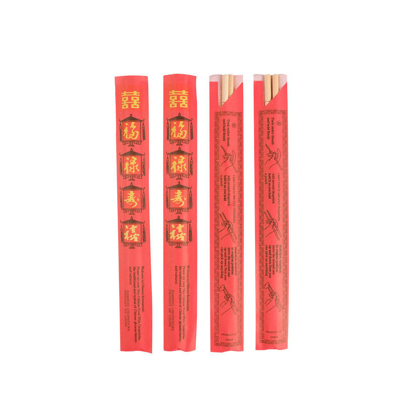 100% φυσικά στρογγυλά μίας χρήσης Chopsticks μπαμπού με το ημι μανίκι εγγράφου