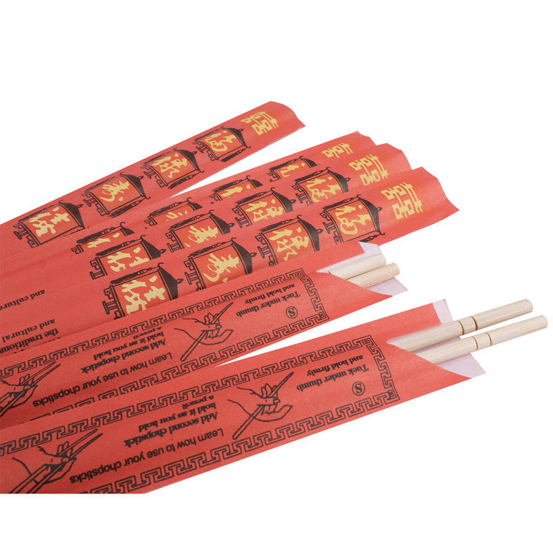 100% φυσικά στρογγυλά μίας χρήσης Chopsticks μπαμπού με το ημι μανίκι εγγράφου