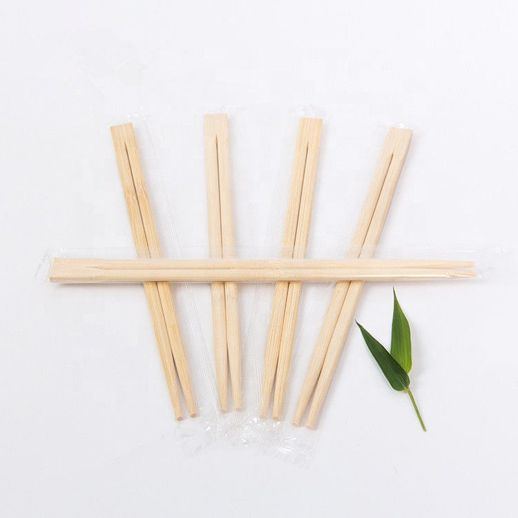 Τετραγωνικά φυσικά μίας χρήσης Chopsticks μπαμπού Mao με το πλαστικό μανίκι