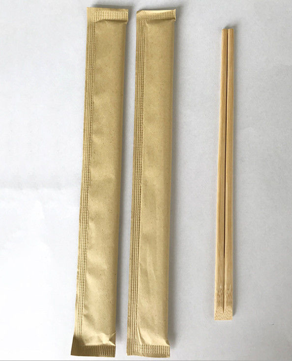 Μίας χρήσης φιλικά Chopsticks Eco μπαμπού με τη συσκευασία εγγράφου της Kraft