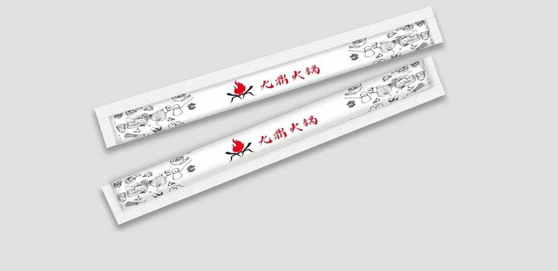 Καυτή σφραγίδα 23CM μίας χρήσης Chopsticks διδύμων που τυλίγονται στο ντυμένο έγγραφο
