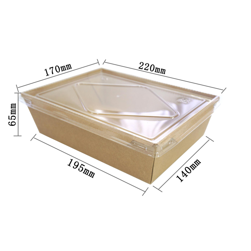 Κινέζικο Take Away Packaging Αναδιπλούμενο Κουτί Kraft Χάρτινο Δοχείο τροφίμων για σούσι και ρύζι