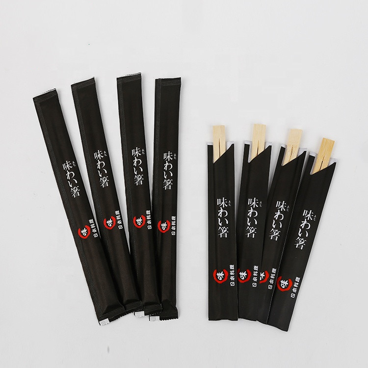 Μίας χρήσης Chopsticks μπαμπού σουσιών με την ημι προσαρμοσμένη μανίκι τυπωμένη ύλη
